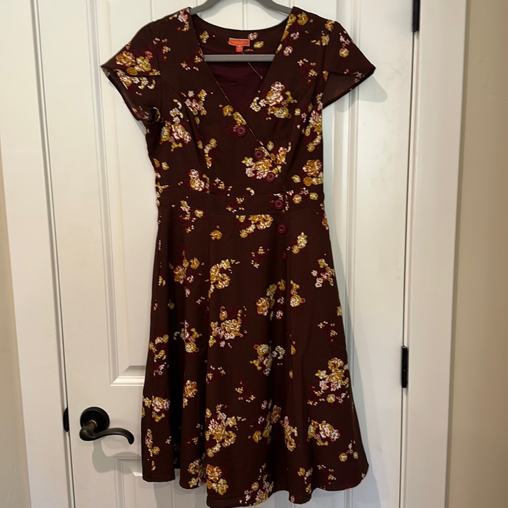 ModCloth vintage style maroon dress